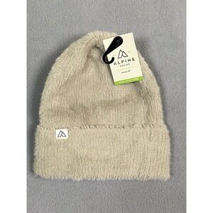 NWT Alpine Design Boulder, CO Nylon Super Soft Fuzzy Adult Women's Beanie Taupe